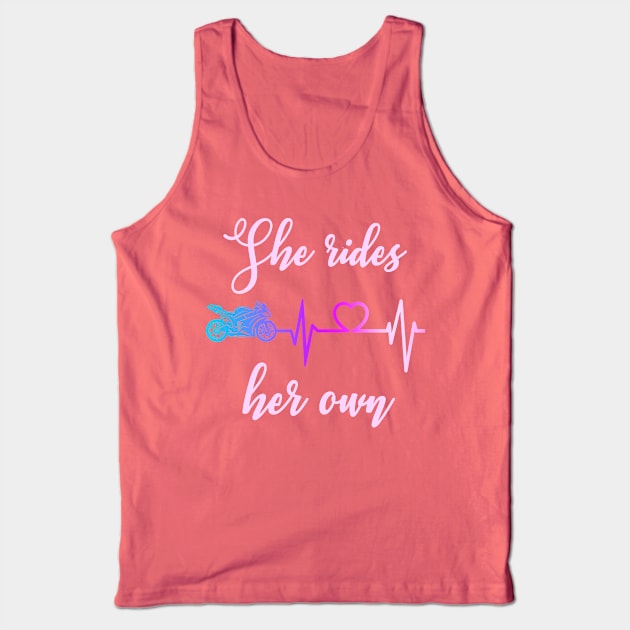 Sport Bike She rides Her Own Motorcycle Tank Top by Antzyzzz